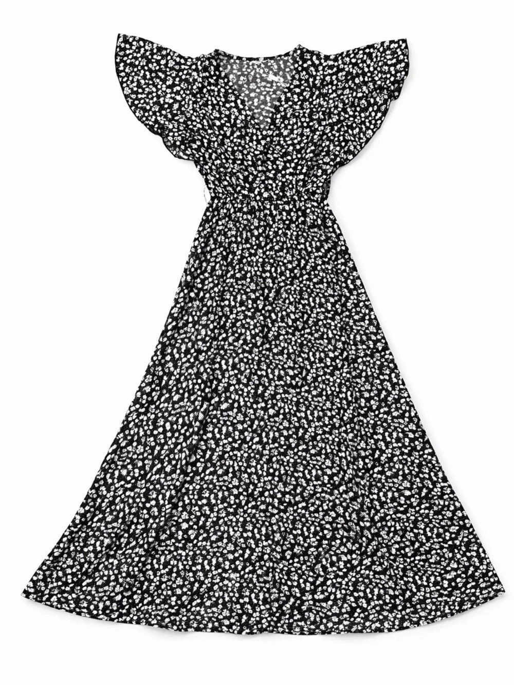 Superdry Floral Maxi Dress in Black & White Size Small NWT